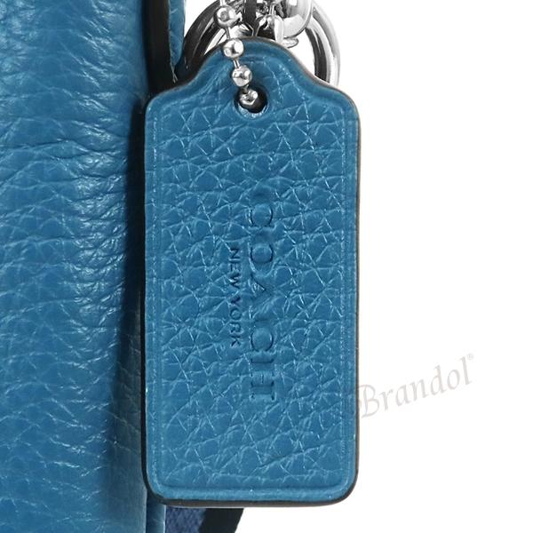 ✨美品✨コーチ　ボディバッグ　ショルダーバッグ 2way 馬車金具　レザー　青 COACH コーチ ショルダーバッグ メンズ レディース 馬車ロゴ