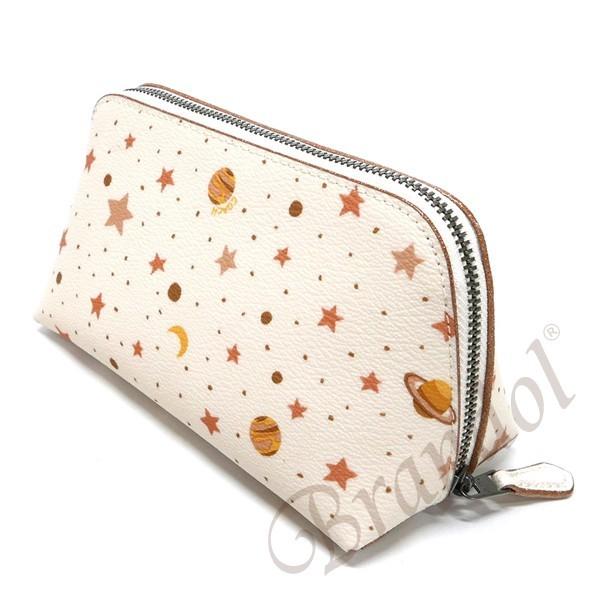 最大00円クーポン コーチ Coach レディース ポーチ スペース コスメポーチ 宇宙柄 アイボリー F Qbcah Co F Qbcah Brandol 通販 Yahoo ショッピング