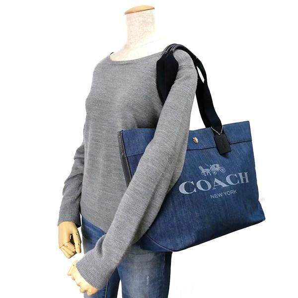 コーチ トートバッグ COACH レディース ロゴ キャンバス デニムトート 