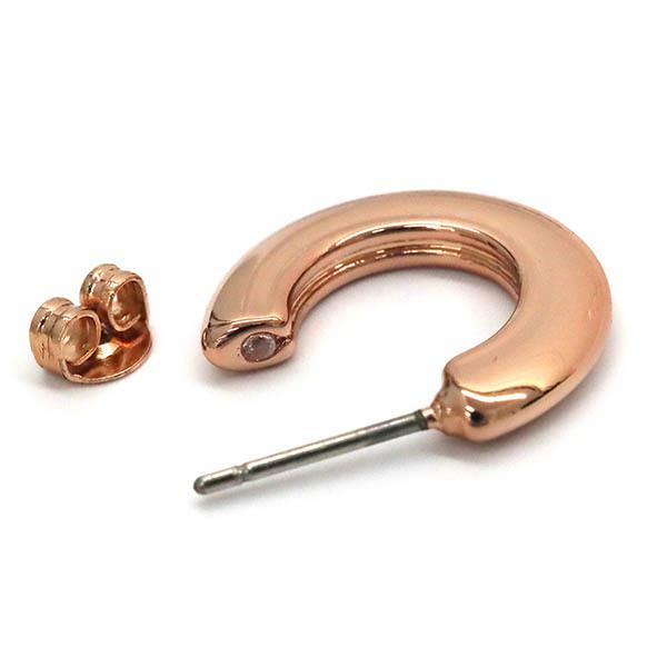 COACH（コーチ） ピアス レディース シンプル フープ ローズゴールド