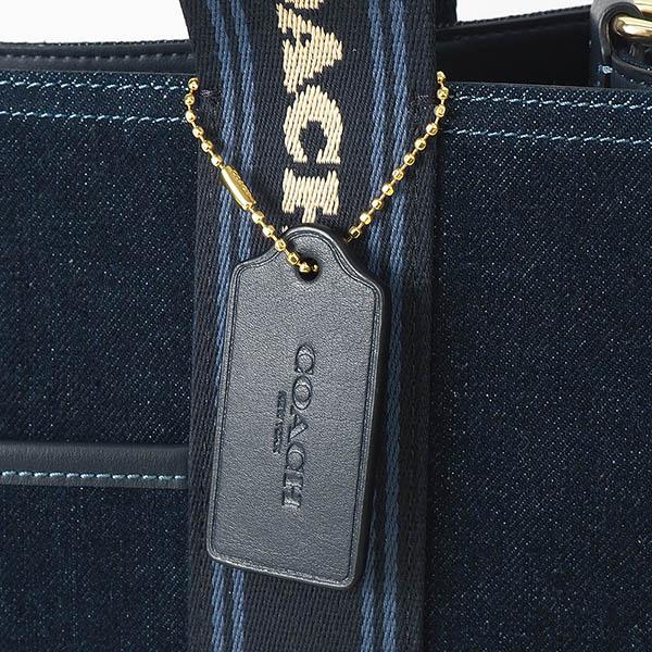 COACH（コーチ） ショルダーバッグ スミス 2way トートバッグ ネイビー