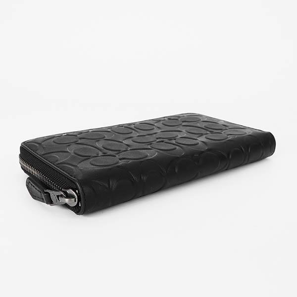 COACH コーチ ラウンドファスナー長財布 型押し シグネチャー COACH コーチ ラウンドファスナー長財布 型押し シグネチャー