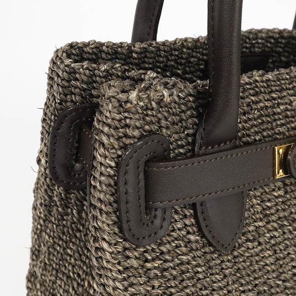 cotto コトゥー かご bag チョコレート ブラウン アバカ 牛革
