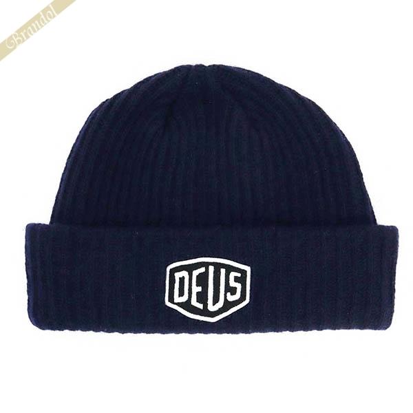 デウス・エクス・マキナ ニットキャップ Deus Ex Machina メンズ ロゴ ビーニー 帽子 ネイビー DMW47269 NAVY◇ | DEUS EX MACHINA