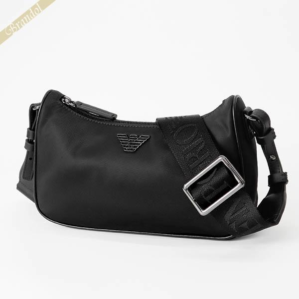 新品タグ付き【エンポリオアルマーニ】ナイロンショルダーバッグ 黒 EMPORIO ARMANI 《クーポン財布》エンポリオアルマーニ ショルダー