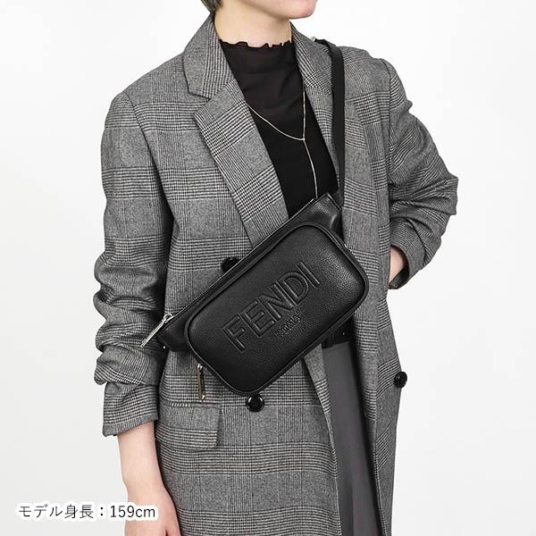 FENDI フェンディ ボディバッグ レザー ウェストバッグ ブラック