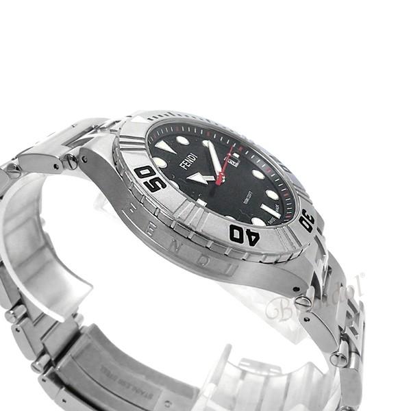 フェンディ 腕時計 FENDI メンズ 42mm ブラック×シルバー フェンディ 腕時計 FENDI メンズ 42mm ブラック×シルバー