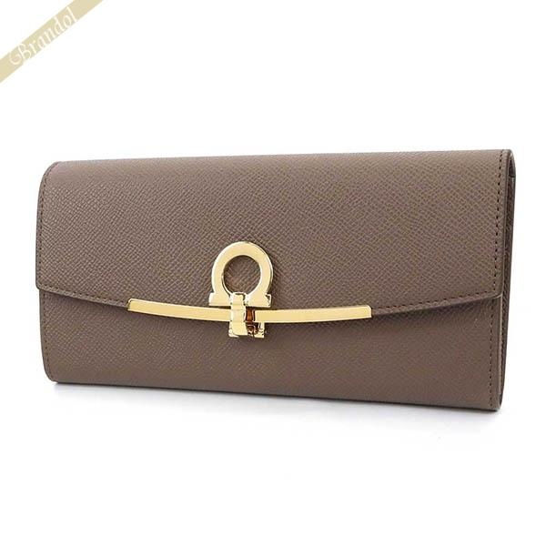 【ルミ】パスケース付き✨Ferragamo 長財布　ガンチーニクロージャー Brandol / Ferragamo フェラガモ 長財布 レザー ガンチーニ