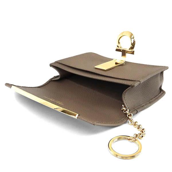 FERRAGAMO（フェラガモ） カードケース ガンチーニ レザー キーリング