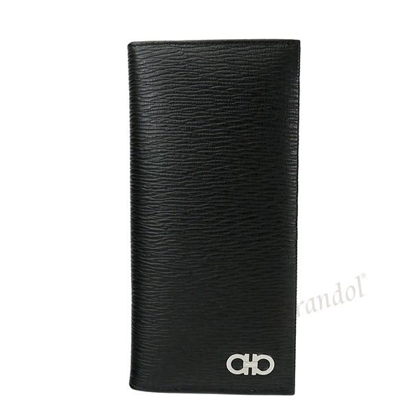 新品未使用✨Frragamo フェラガモ　66 7073 長財布　ネイビー フェラガモ 長財布 財布 メンズ リバイバル ダブル ガンチーニ