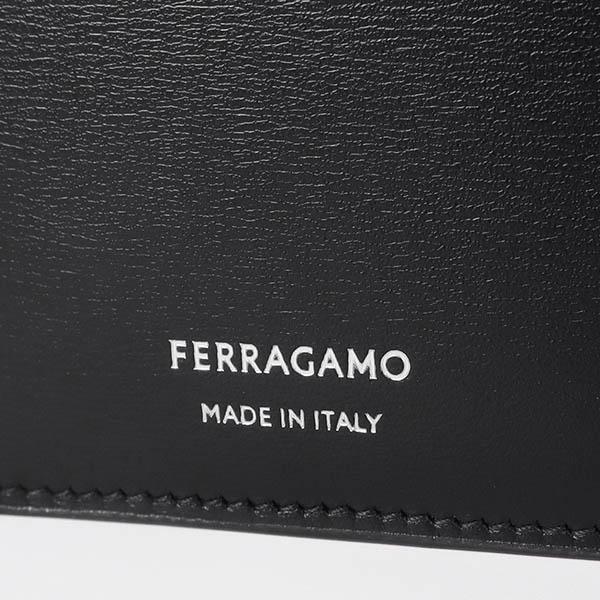 FERRAGAMO フェラガモ 長財布 Ferragamo レザー ブラック メンズ FERRAGAMO フェラガモ 長財布 Ferragamo レザー ブラック メンズ