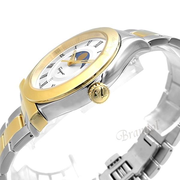 フェラガモ 腕時計 Ferragamo メンズ 1898 ムーンフェイズ 40mm シルバー×ゴールド FBG100017｜brandol｜04