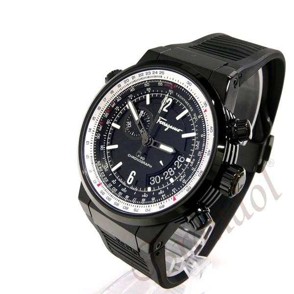 フェラガモ腕時計 ブラッククロノグラフF-80