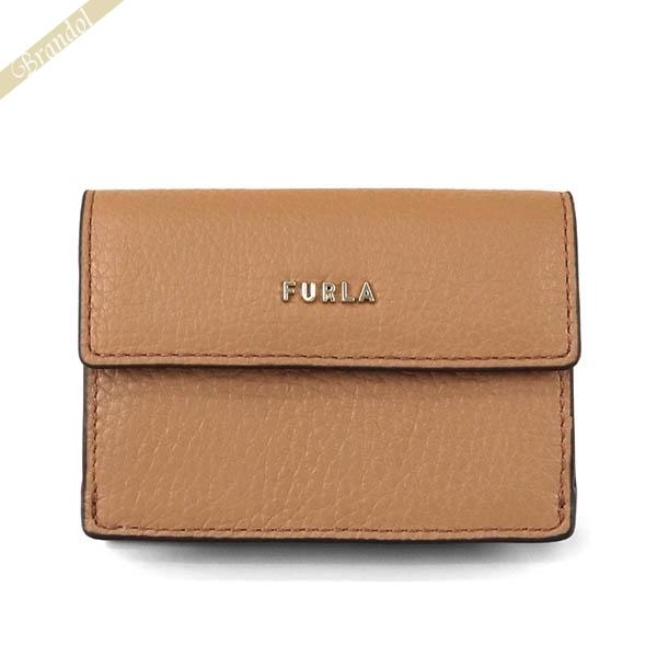 フルラ 三つ折り財布 FURLA BABYLON バビロン レザー ウォレット ライトブラウン PCY9UNO HSF000 MI000｜brandol