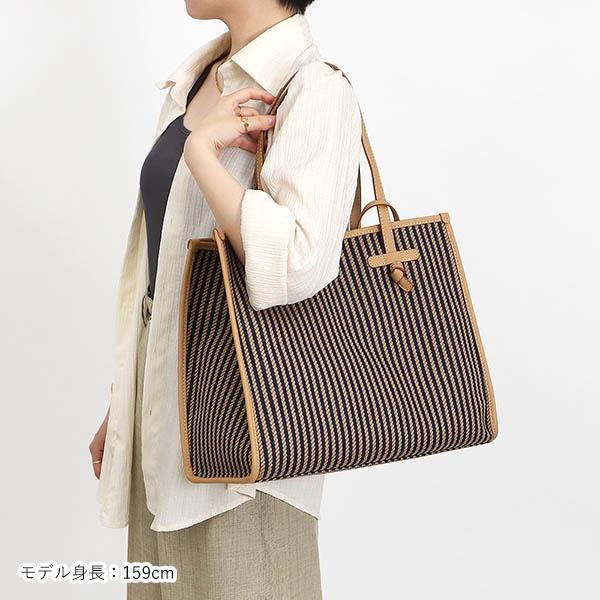 ジャンニ キアリーニ トートバッグ GIANNI CHIARINI MARCELLA マルチェッラ ストライプ Mサイズ ポーチ付き 各色 BS 6850 CAB□_16