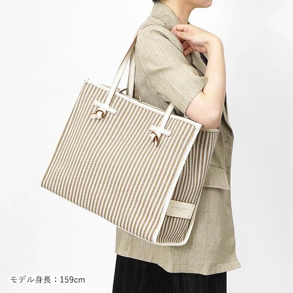 ジャンニ キアリーニ トートバッグ GIANNI CHIARINI MARCELLA マルチェッラ ストライプ Mサイズ ポーチ付き 各色 BS 6850 CAB□_18