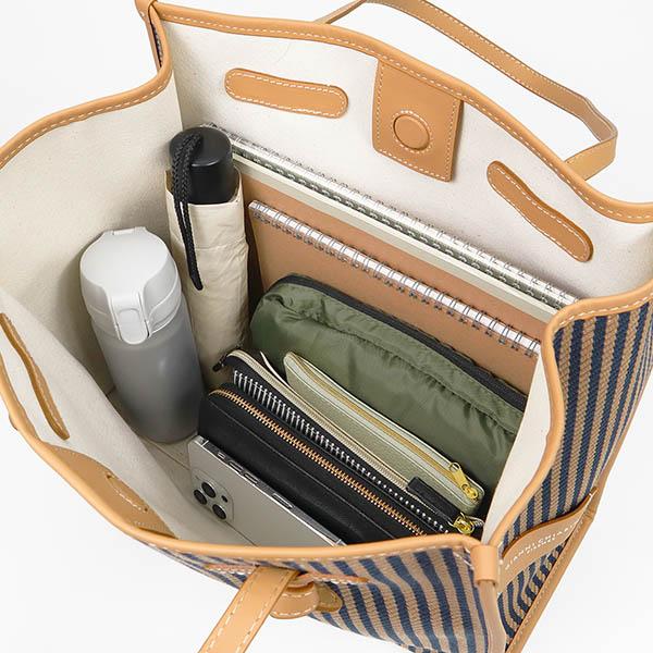 ジャンニ キアリーニ トートバッグ GIANNI CHIARINI MARCELLA マルチェッラ ストライプ Mサイズ ポーチ付き 各色 BS 6850 CAB□_8