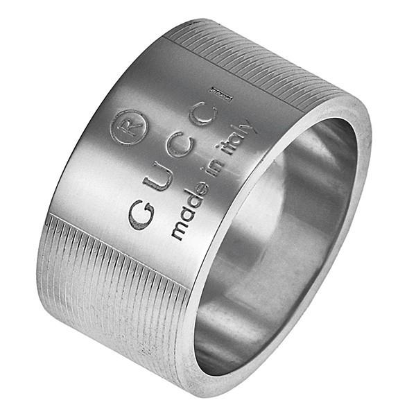 グッチ 指輪 GUCCI メンズ レディース シンプル ロゴ リング シルバー 