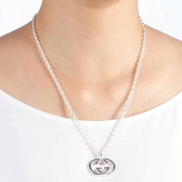 GUCCI グッチ ネックレス メンズ Gロゴモチーフ シルバー GUCCI グッチ ネックレス メンズ Gロゴモチーフ シルバー