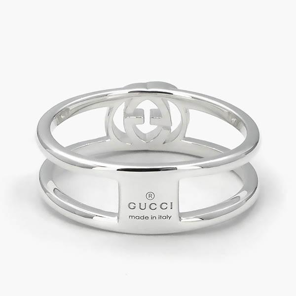 グッチ 指輪 GUCCI メンズ レディース リング インターロッキングG シンオープンバンド シルバー 298036 J8400 8106｜brandol｜02