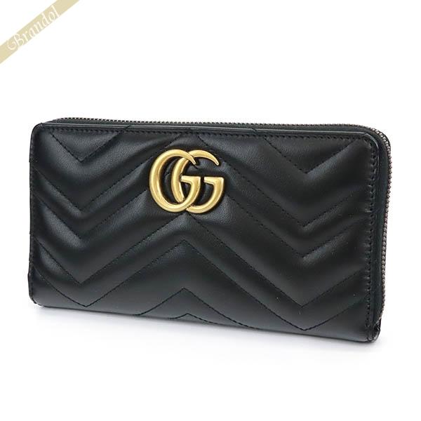 GUCCI（グッチ） 長財布 レディース ラウンドファスナー GG マーモント