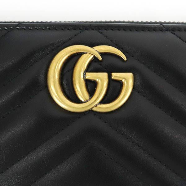 GUCCI（グッチ） 長財布 レディース ラウンドファスナー GG マーモント