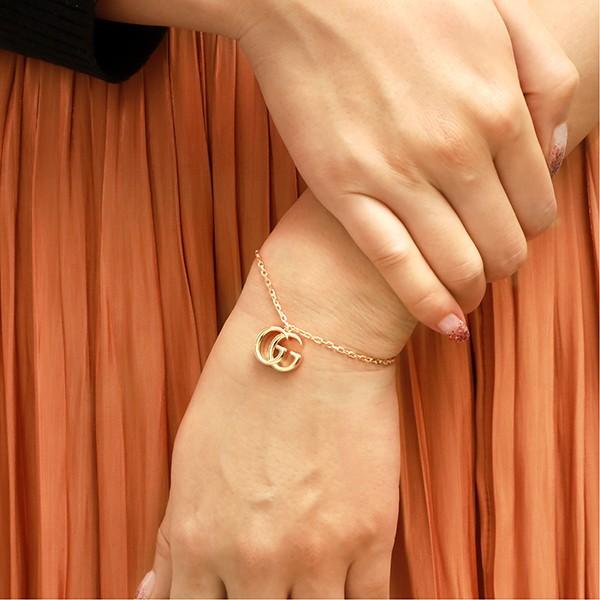 GUCCI 《P6倍_2日10:59迄》グッチ ブレスレット レディース K18 ダブル 