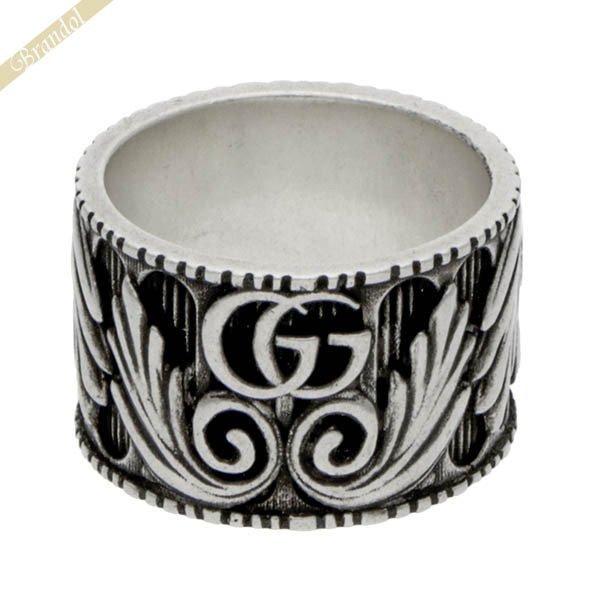 グッチ リング GUCCI 指輪 メンズ レディース ダブルG リーフモチーフ シルバーリング 551895 J8400 0811【クーポン配布】 | GUCCI