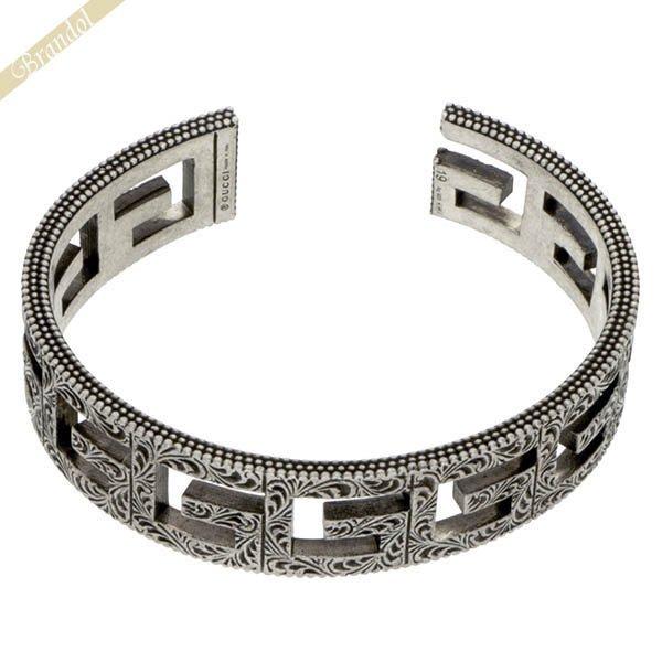 グッチ バングル Gucci メンズ スクエアg カフブレスレット シルバー カフブレスレット Gu 5519 J8400 0811 Gucci