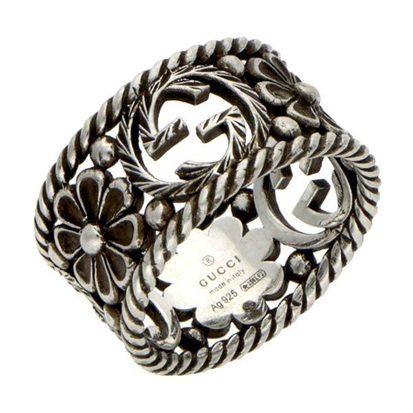 グッチ リング GUCCI 指輪 レディース インターロッキングG フラワーモチーフ 577272 J8400 0811|brandol|02