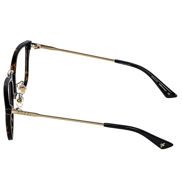 ポイント最大15.5% グッチ メガネフレーム GUCCI メンズ ウェリントン型 ハバナ柄 コンビフレーム ダークブラウン系 GG0323O-002 GUCCI ダークブラウン系 GG0323O