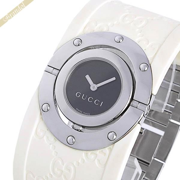本命ギフト グッチ GUCCI レディース腕時計 YA112422 ブラック×ホワイト トワール 腕時計