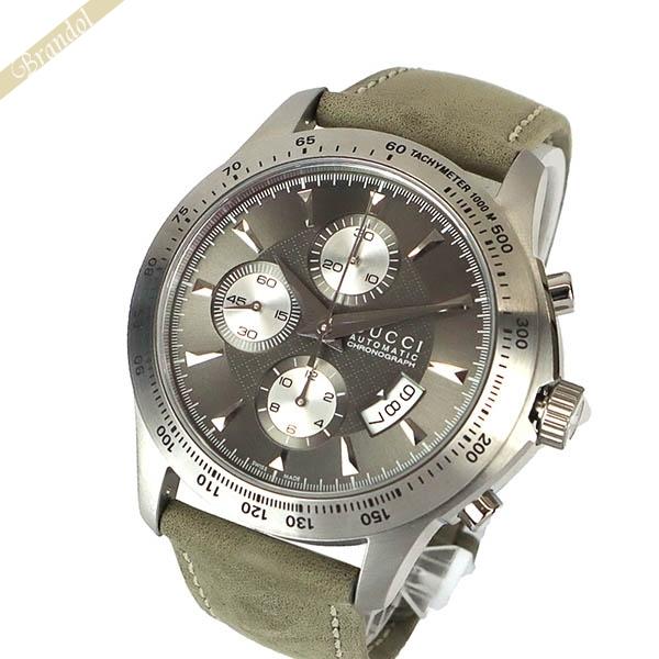 《期間限定P10倍》グッチ 腕時計 GUCCI メンズ Gタイムレス G-Timeless 44mm 自動巻き グレー×シルバー YA126241