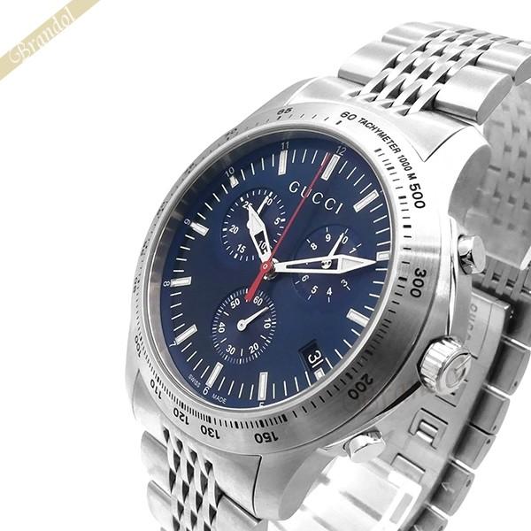 GUCCI グッチ 腕時計 メンズ Gタイムレス クロノグラフ 45mm ブルー  