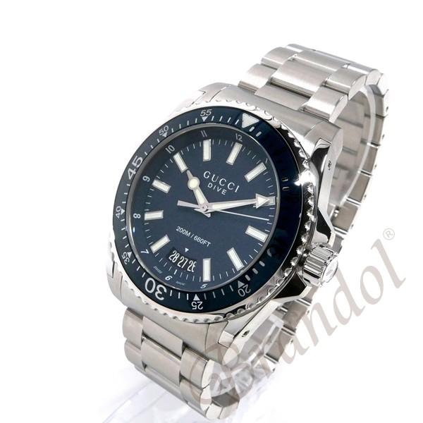 GUCCI（グッチ） 腕時計 メンズ DIVE ダイヴ 45mm ネイビー×シルバー
