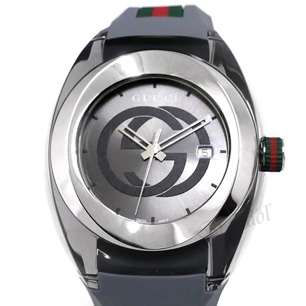 《クーポン》グッチ 腕時計 GUCCI メンズ SYNC グッチシンク 46mm グレー×シルバー YA137109Aの画像
