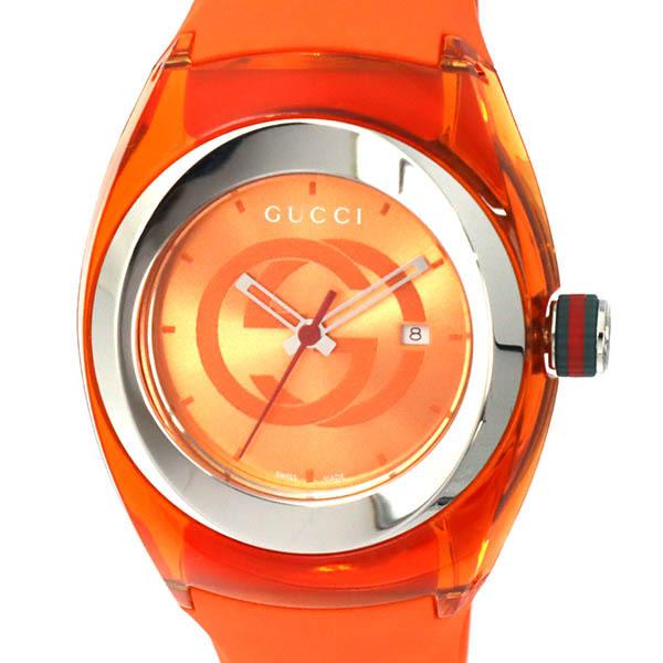 最大1500円クーポン グッチ Gucci レディース メンズ 腕時計 グッチシンク 31mm オレンジ Ya Gu Ya Brandol 通販 Yahoo ショッピング