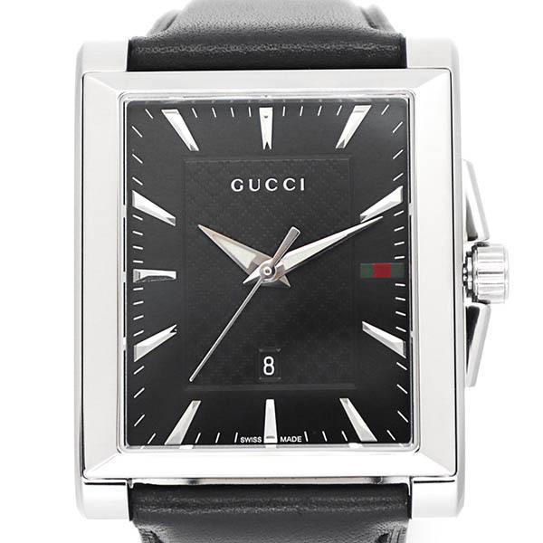 グッチ 腕時計 GUCCI メンズ Gタイムレス スクエア ブラック YA138404の画像