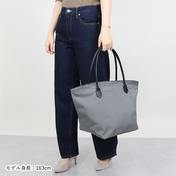 Herve Chapelier グレー レザートートバッグ Herve Chapelier エルベシャプリエ トートバッグ レディース