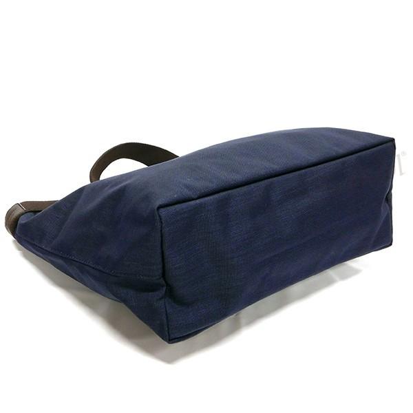 【美品】エルベシャプリエ 704 コーデュラスクエアトートバッグ ネイビーモカ エルベシャプリエ Herve Chapelier 704C(コーデュラスクエア