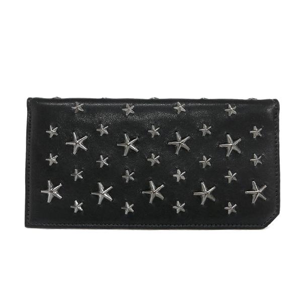 返品 交換対象商品 Jimmy 長財布 クーポン P 2 ジミーチュウ 本革 財布 男性用 ジミーチュウ Choo Black Gunmetal Bls Cooper ブラック レザー スタッズ スター クーパー メンズ 財布