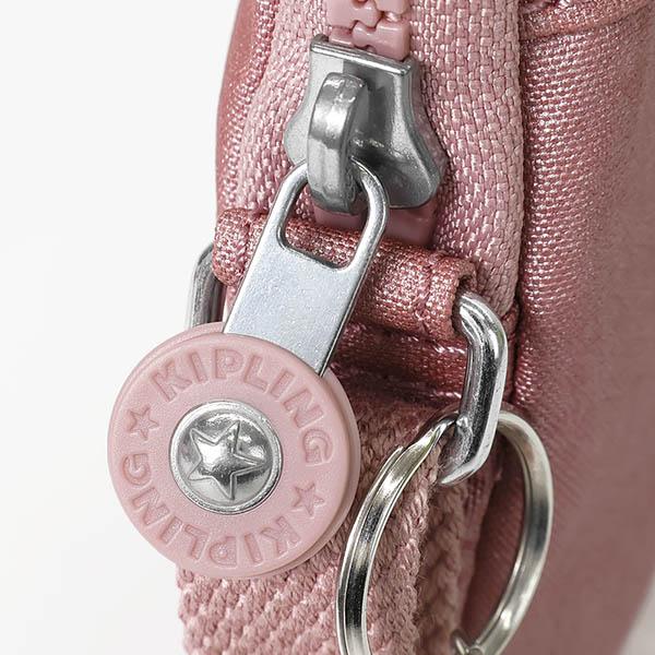 新品タグ付き　キプリングkipling メタリックローズカラー　ボストンバッグ kipling（キプリング） ショルダーバッグ 縦型 スマホショルダー