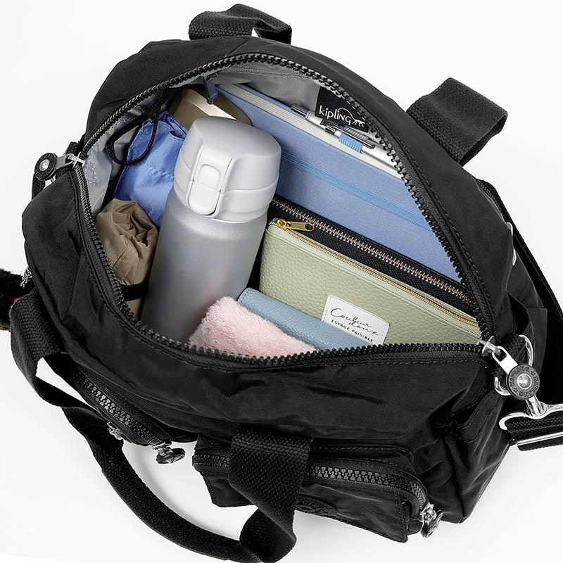 ほぼ新品　キプリング ボストンバッグ　COOL DEFEA 2WAY ブラック kipling（キプリング） ショルダーバッグ Kipling DEFEA UP 2way ミニ