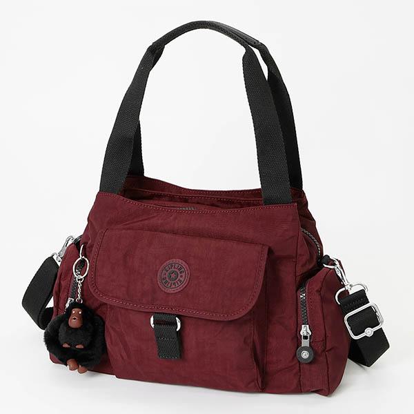 Kipling(キプリング) ショルダーバッグ レッド×黒 レザー kipling（キプリング） 《クーポン配布》キプリング ショルダーバッグ