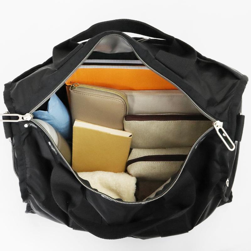 《ポイント5倍》レスポートサック ボストンバッグ LeSportsac ESSENTIAL MEDIUM DUFFLE 2way 旅行バッグ 無地 ブラック 1501 C363_6