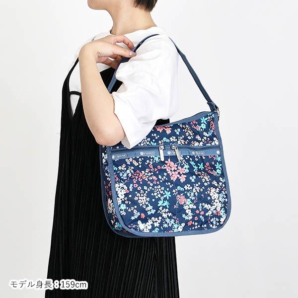 美品【レスポートサック】花柄 小花 幾何学 2wayショルダーバッグ 黒×紺 美品【レスポートサック】花柄 小花 幾何学 2wayショルダーバッグ 黒