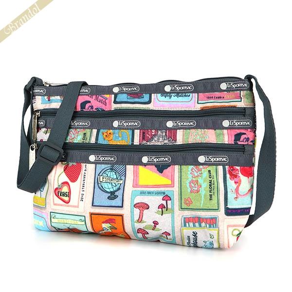 レスポートサック ショルダーバッグ LeSportsac QUINN BAG ポスター柄 マルチカラー レディース 3352 F409