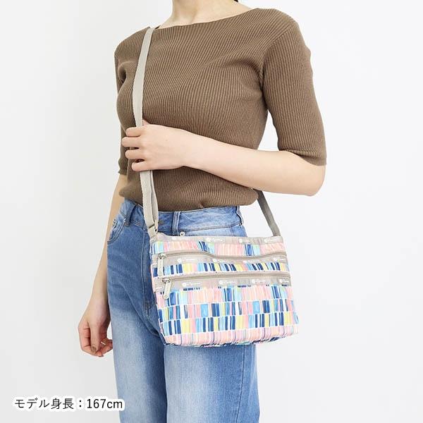 《P6倍_3日23:59迄》レスポートサック ショルダーバッグ LeSportsac QUINN BAG ペイント風タイル柄 ピンク×ブルー系マルチカラー レディース 3352 F978｜brandol｜10