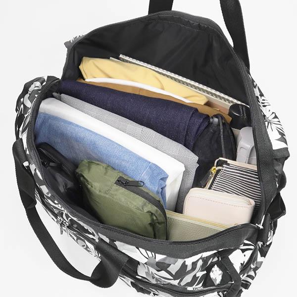 レスポートサック デラックスウィークエンダー グレー ラインショルダー LeSportsac レスポートサック ボストンバッグLeSportsac DELUXE