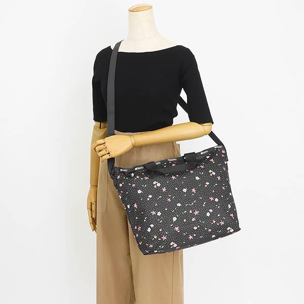レスポートサック　ラージトートバッグ　スモールキャリー　花柄　ダークグレー レスポートサック LeSportsac バッグ トートバッグ ショルダー